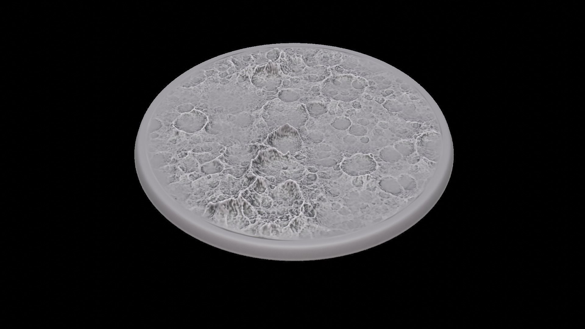 Miniature bases craters Large pack 3D print model_12