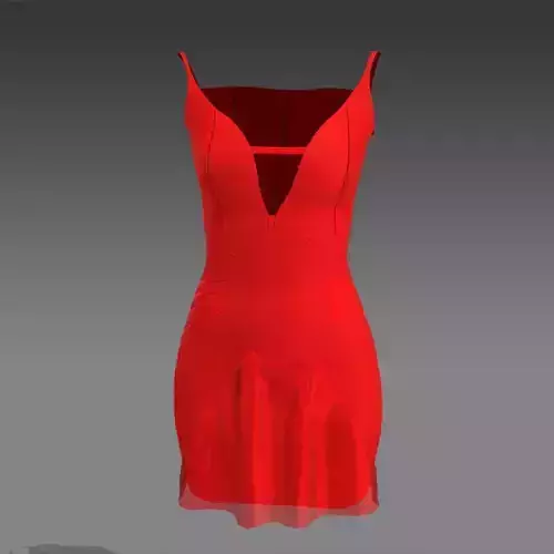 red dress matte and silk satin fabric
