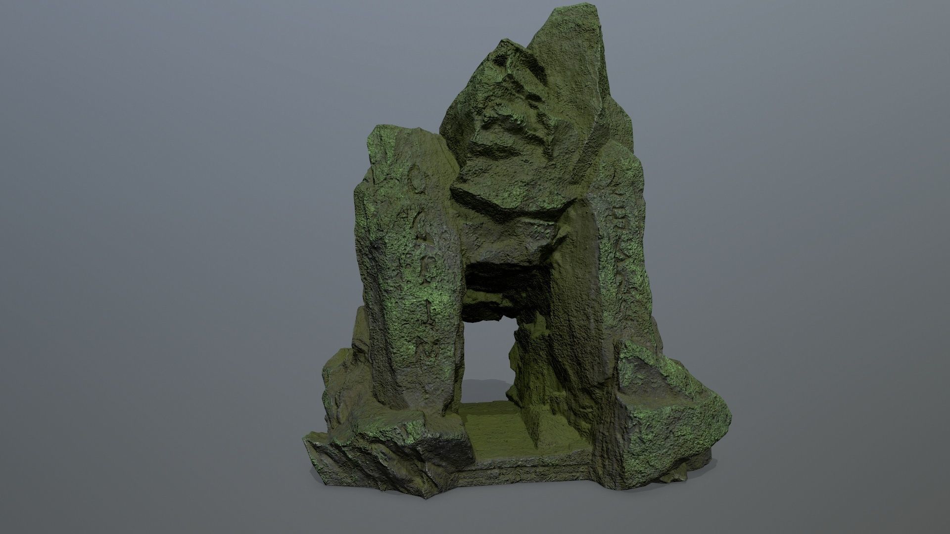 skull gate Low-poly 3D model_6