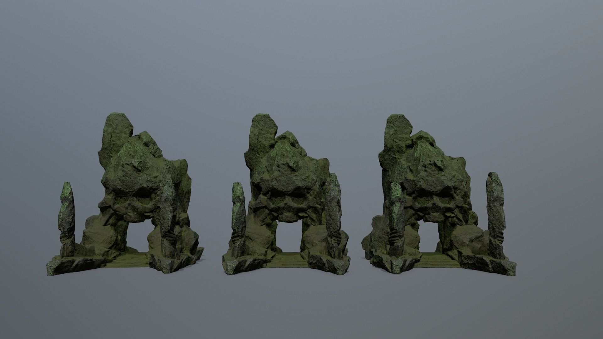 skull gate Low-poly 3D model_12