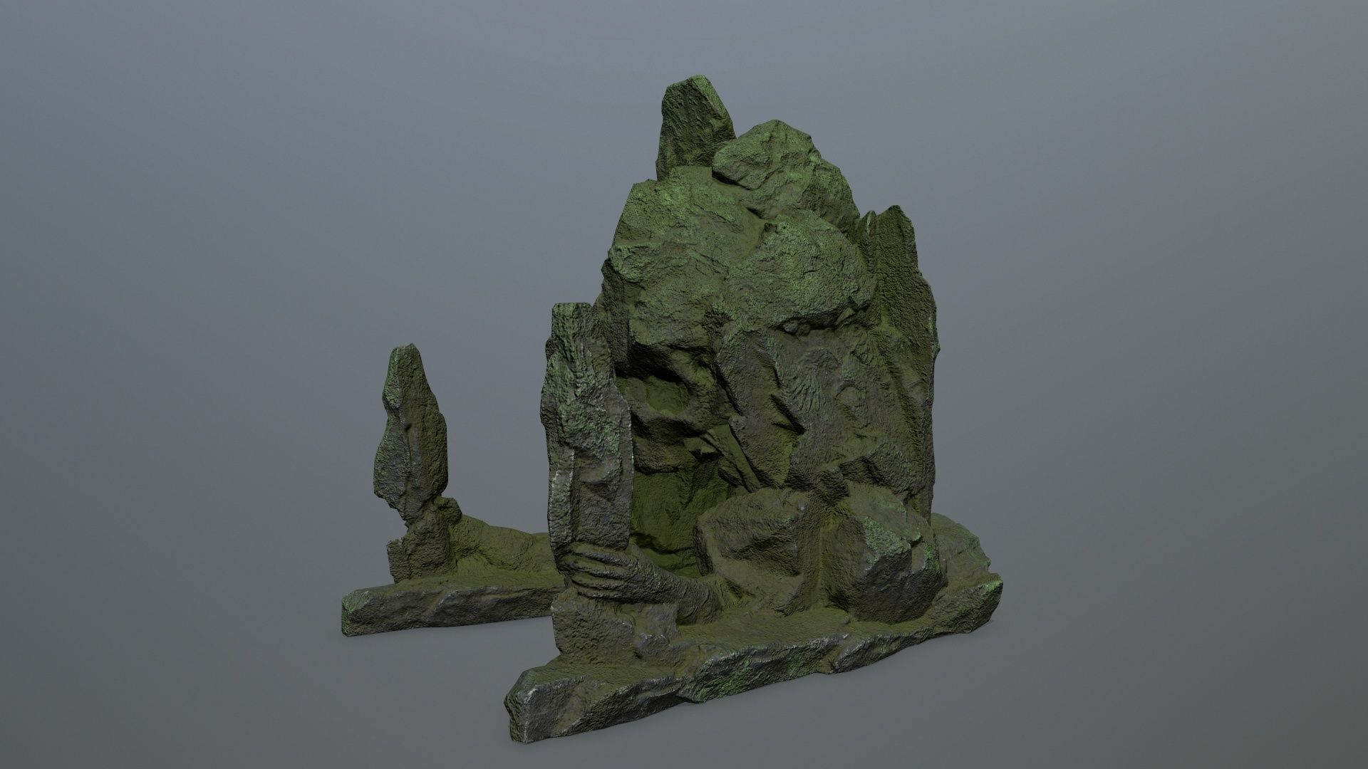 skull gate Low-poly 3D model_3