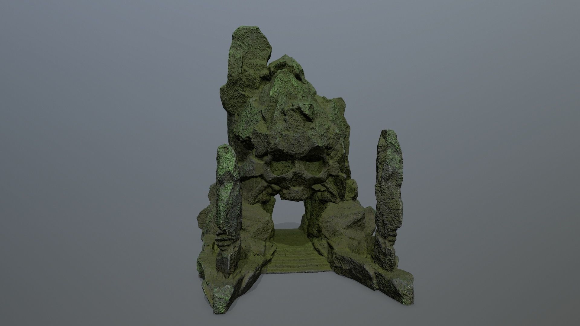 skull gate Low-poly 3D model_11