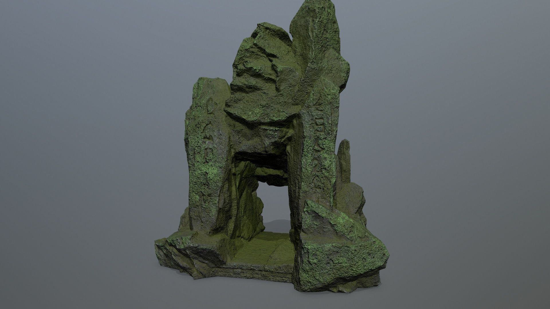 skull gate Low-poly 3D model_7