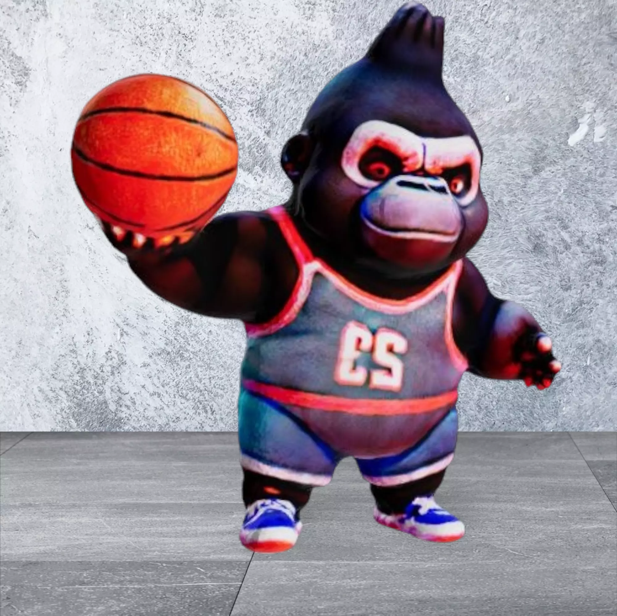 basketball monkey 3D print model_0