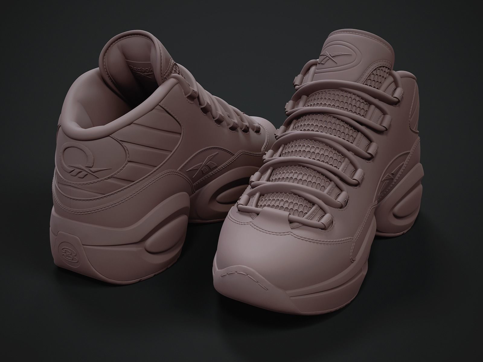 Reebok Question-retro sneaker-3d printable 3D print model_3