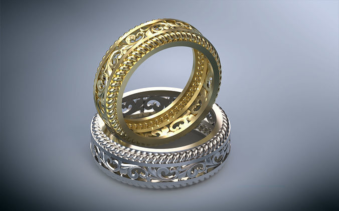 Model058 Bridal Ring 3D print model