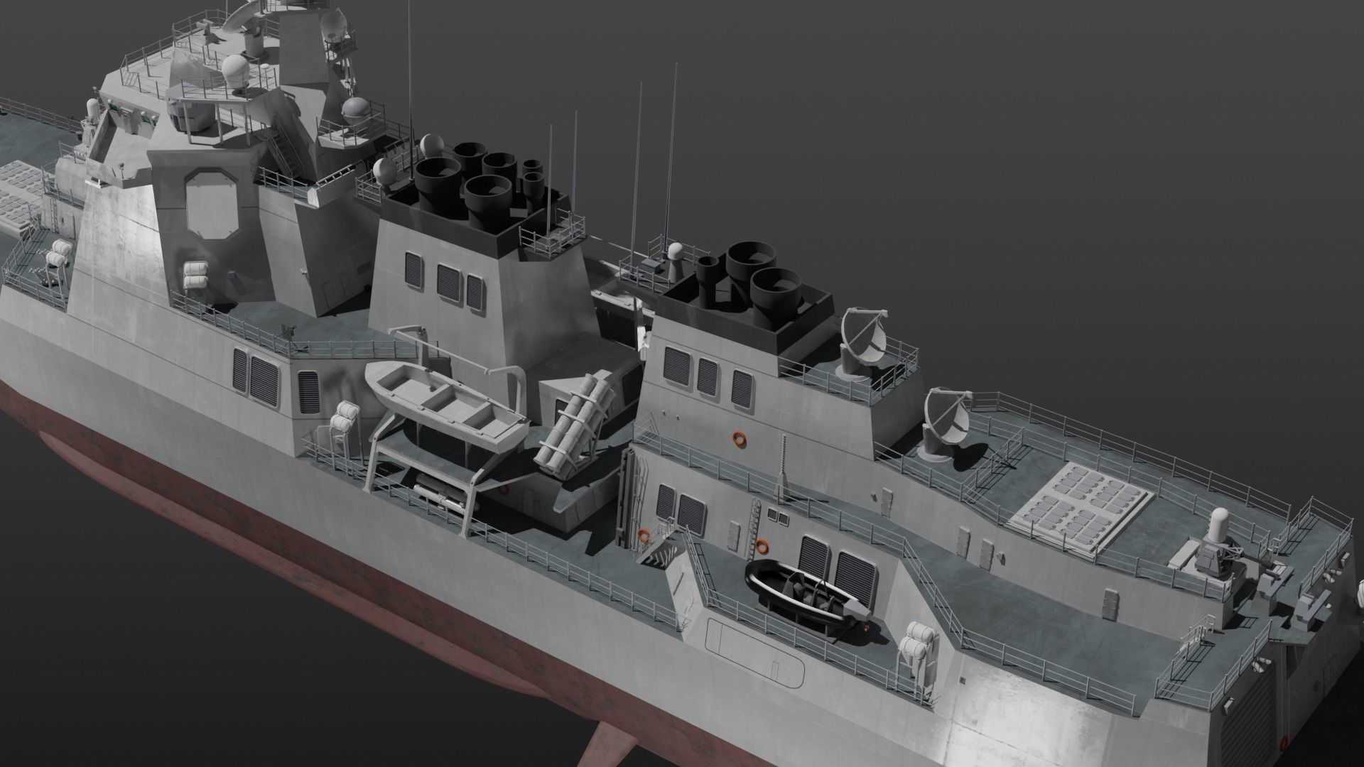 JMSDF Atago class guild missile destroyer 3D model_15