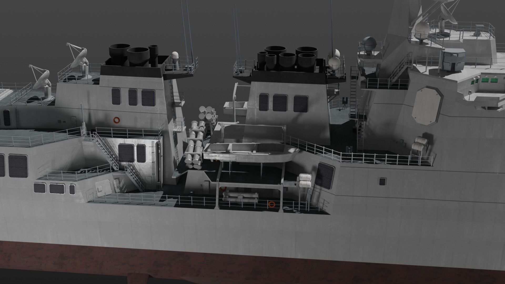 JMSDF Atago class guild missile destroyer 3D model_7