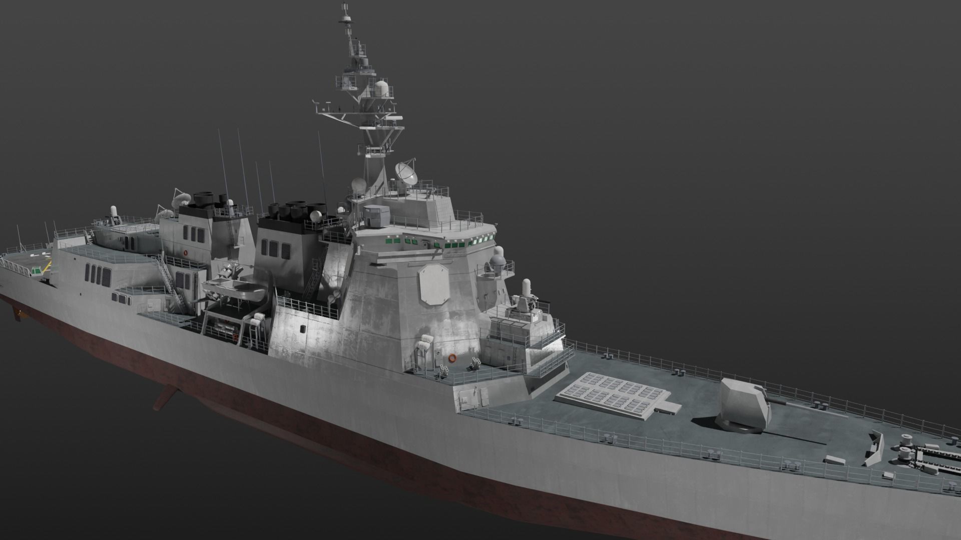 JMSDF Atago class guild missile destroyer 3D model_6