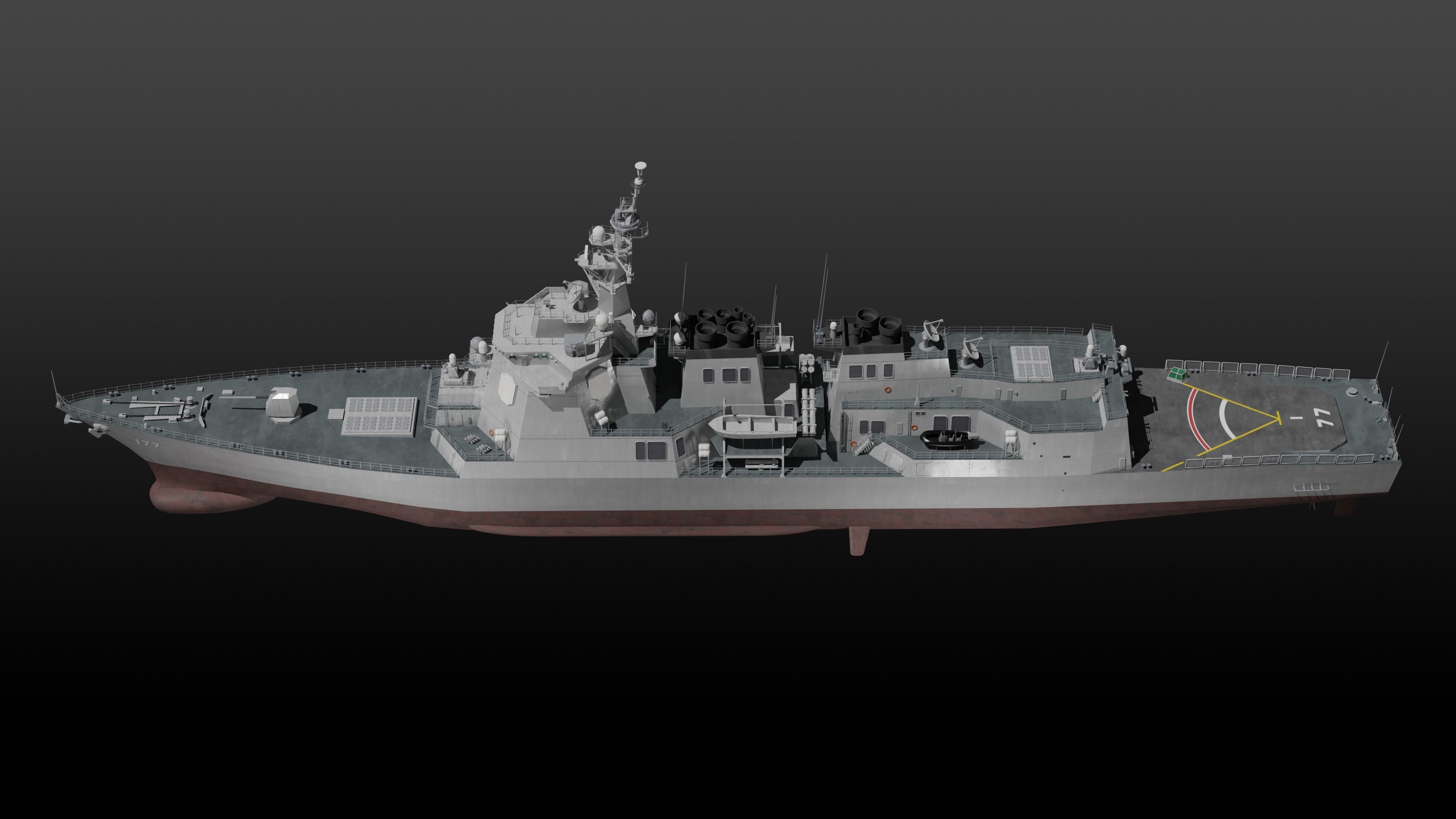 JMSDF Atago class guild missile destroyer 3D model_17