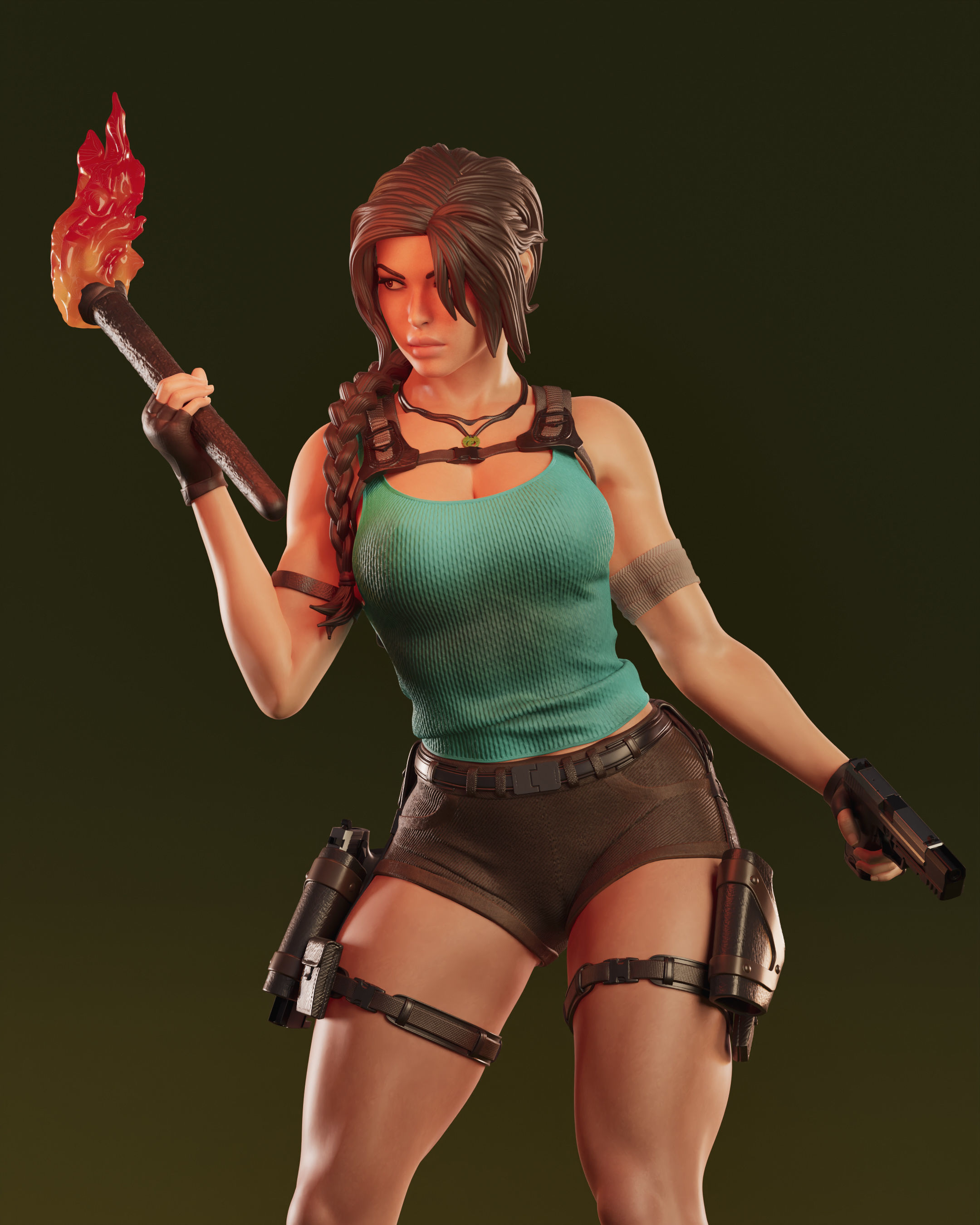 Lara Croft 3D print model_20