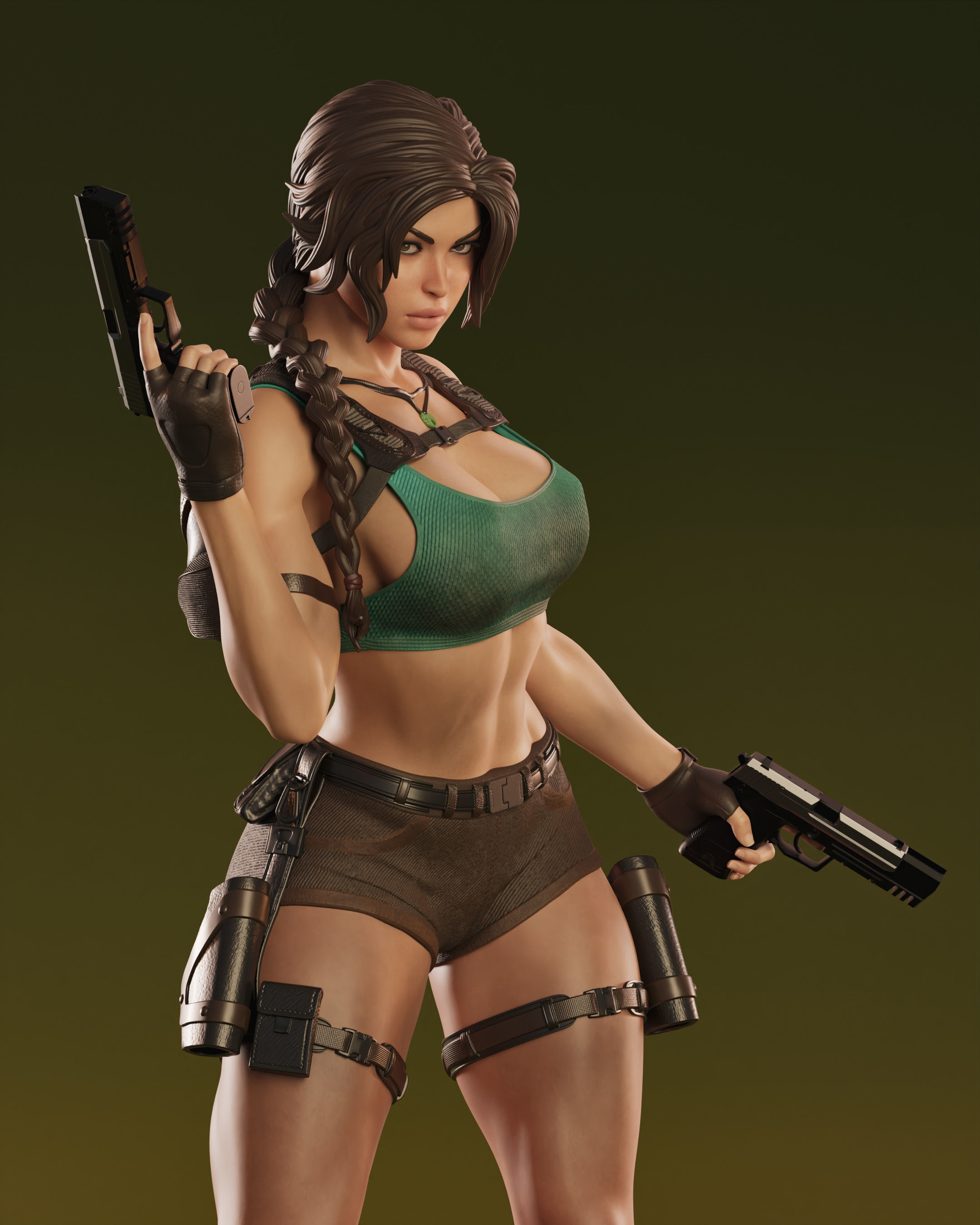 Lara Croft 3D print model_11