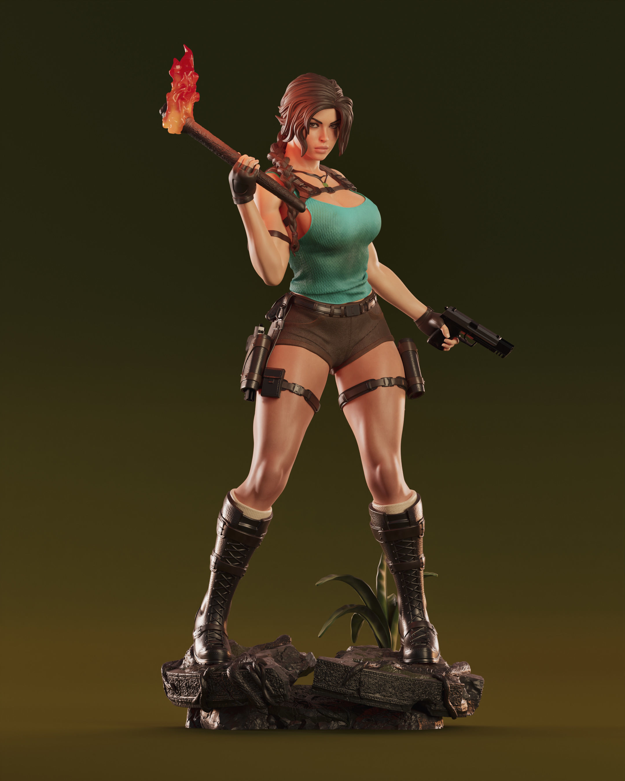 Lara Croft 3D print model_18