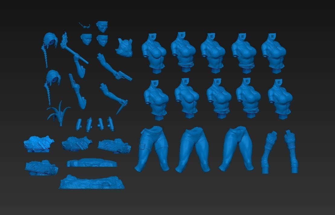 Lara Croft 3D print model_24