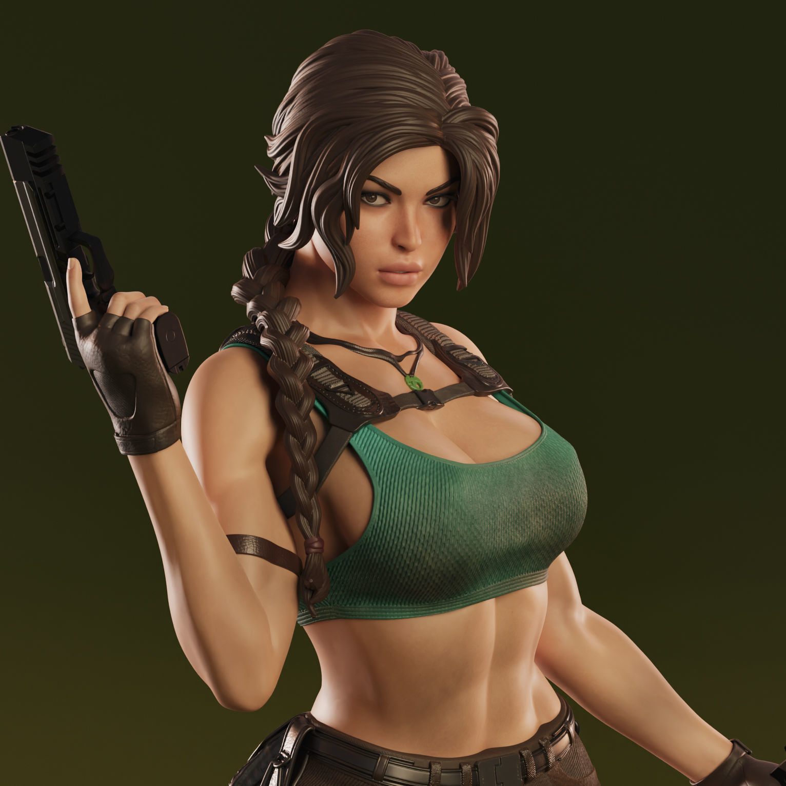 Lara Croft 3D print model_9