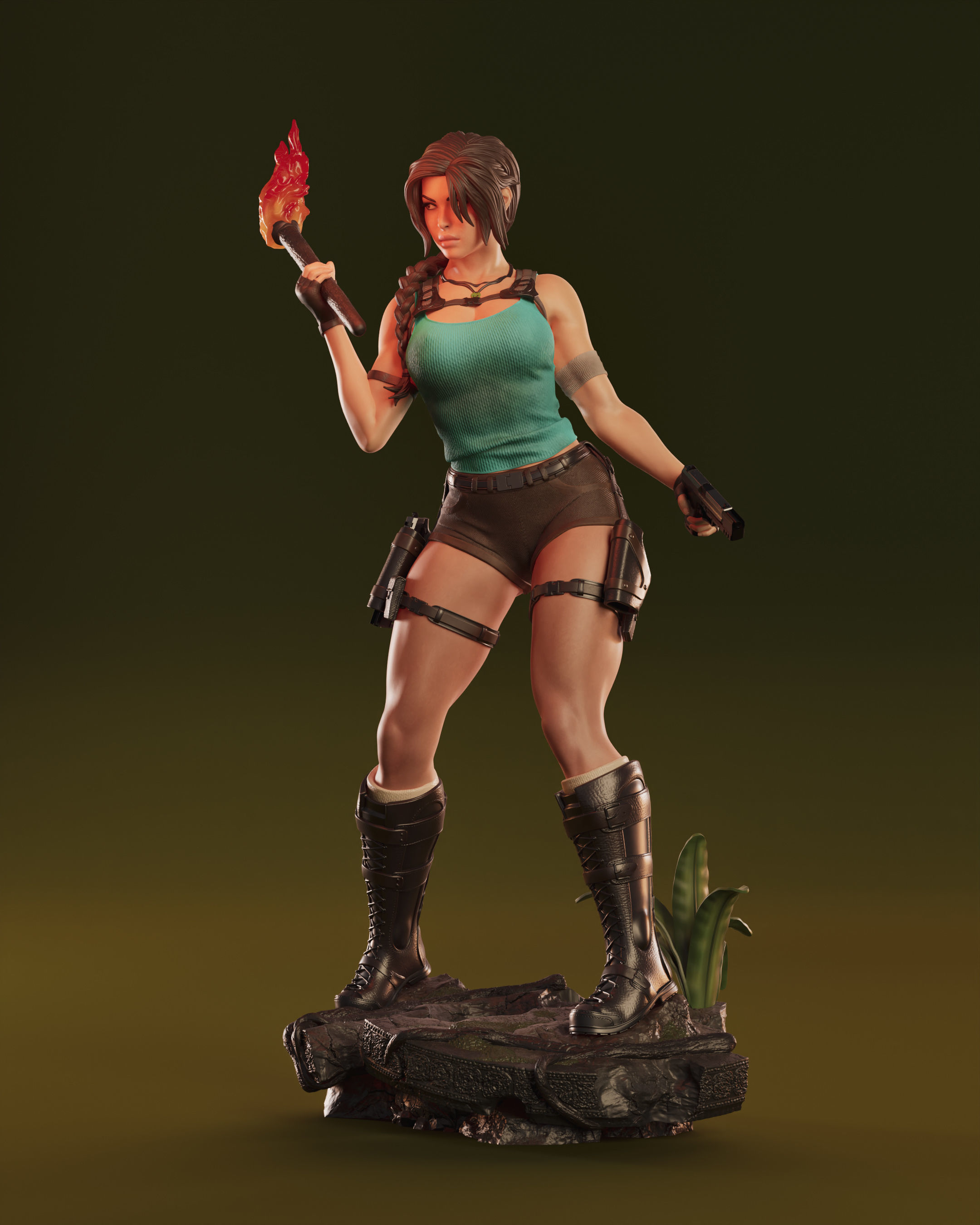 Lara Croft 3D print model_19