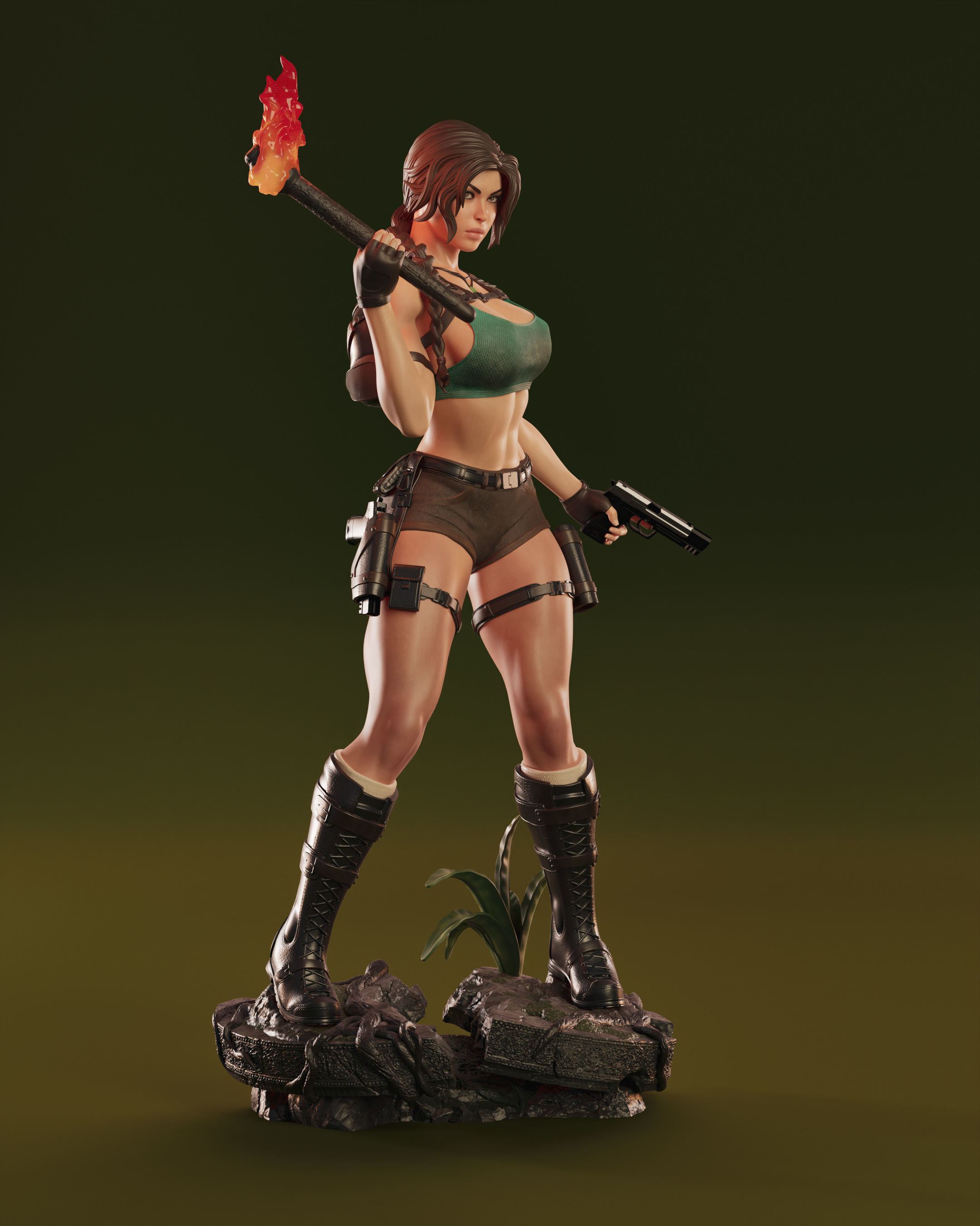 Lara Croft 3D print model_21