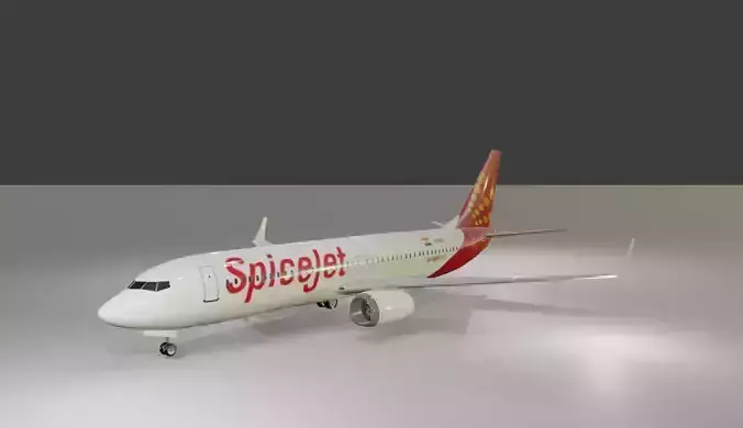 Spicejet Boeing 737-800 3D Model
