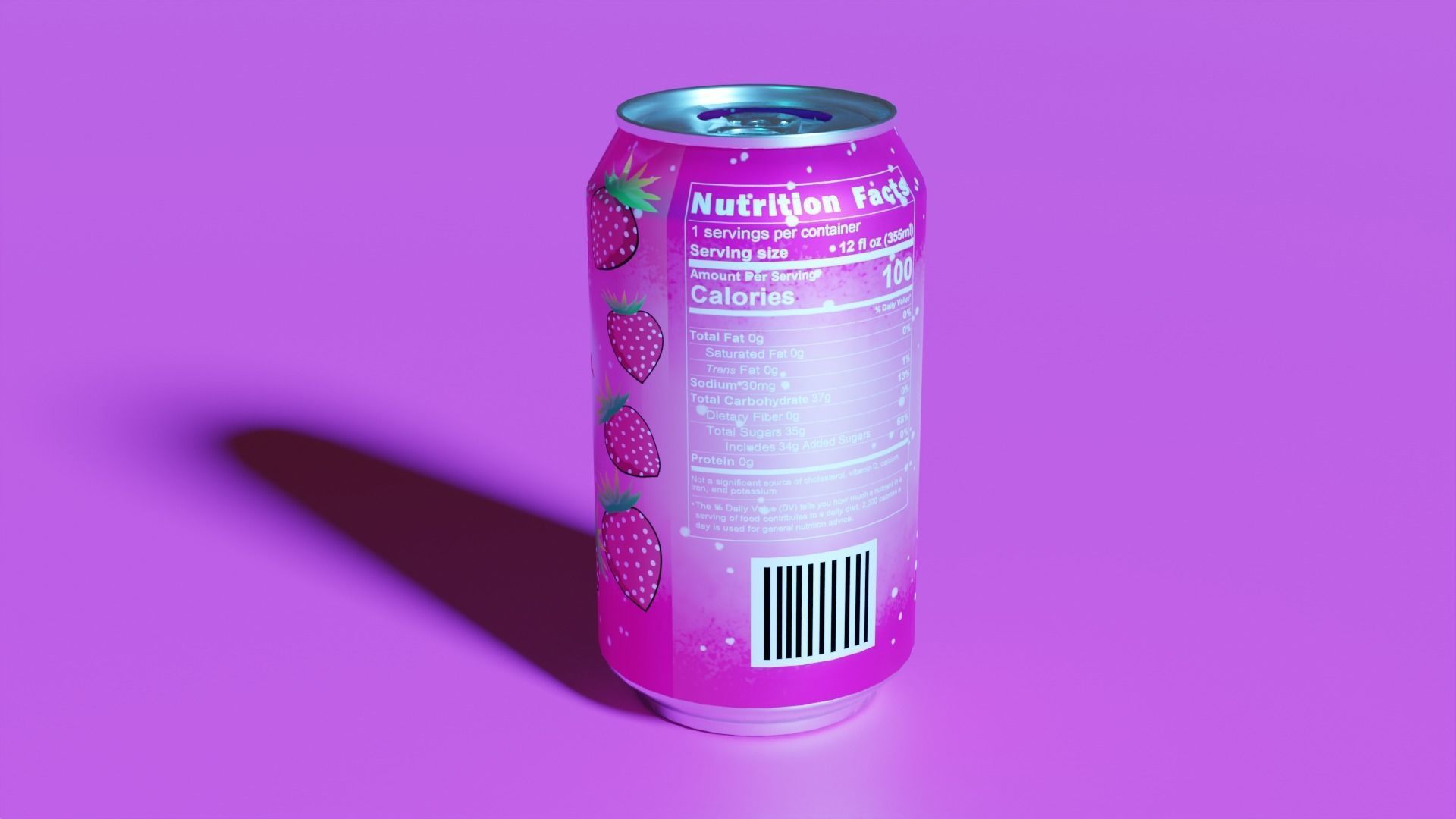 Standard Soda Can 3D model_2