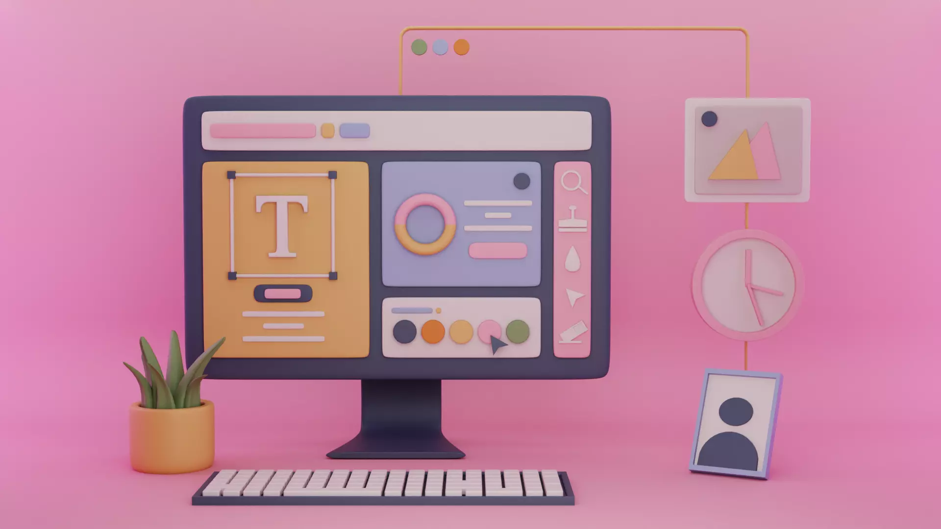 Website Illustration Free 3D model_0