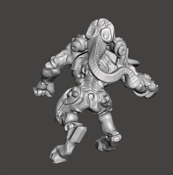 DOOM 3 CYBERDEMON MINIATURE FIGURE MODEL SCIFI GAMES RPG 3D print model_3