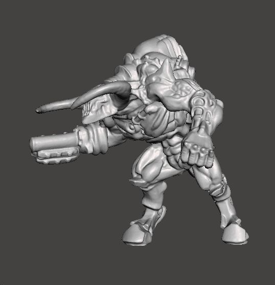 DOOM 3 CYBERDEMON MINIATURE FIGURE MODEL SCIFI GAMES RPG 3D print model_1