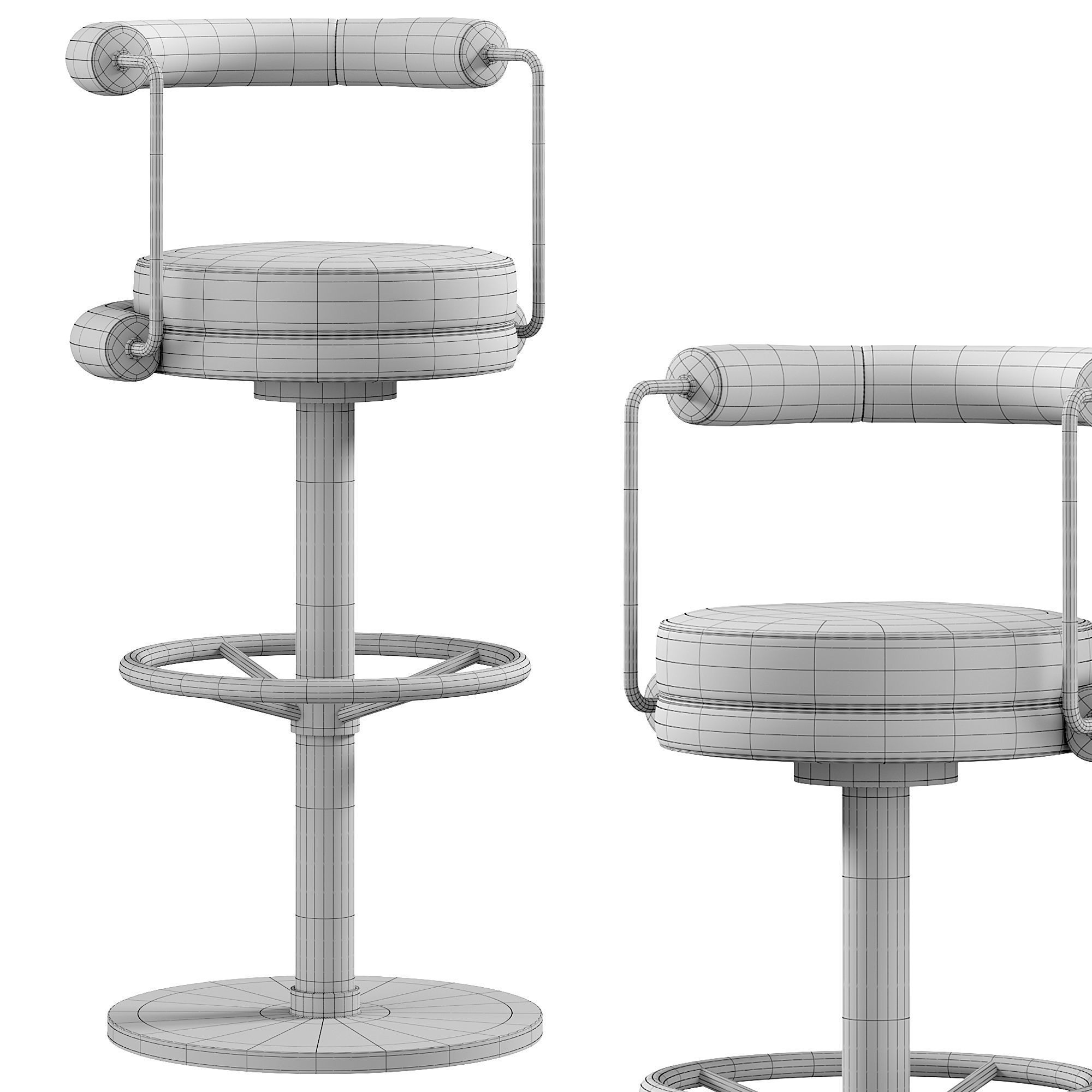 Bar Chair Otis  3D model_2