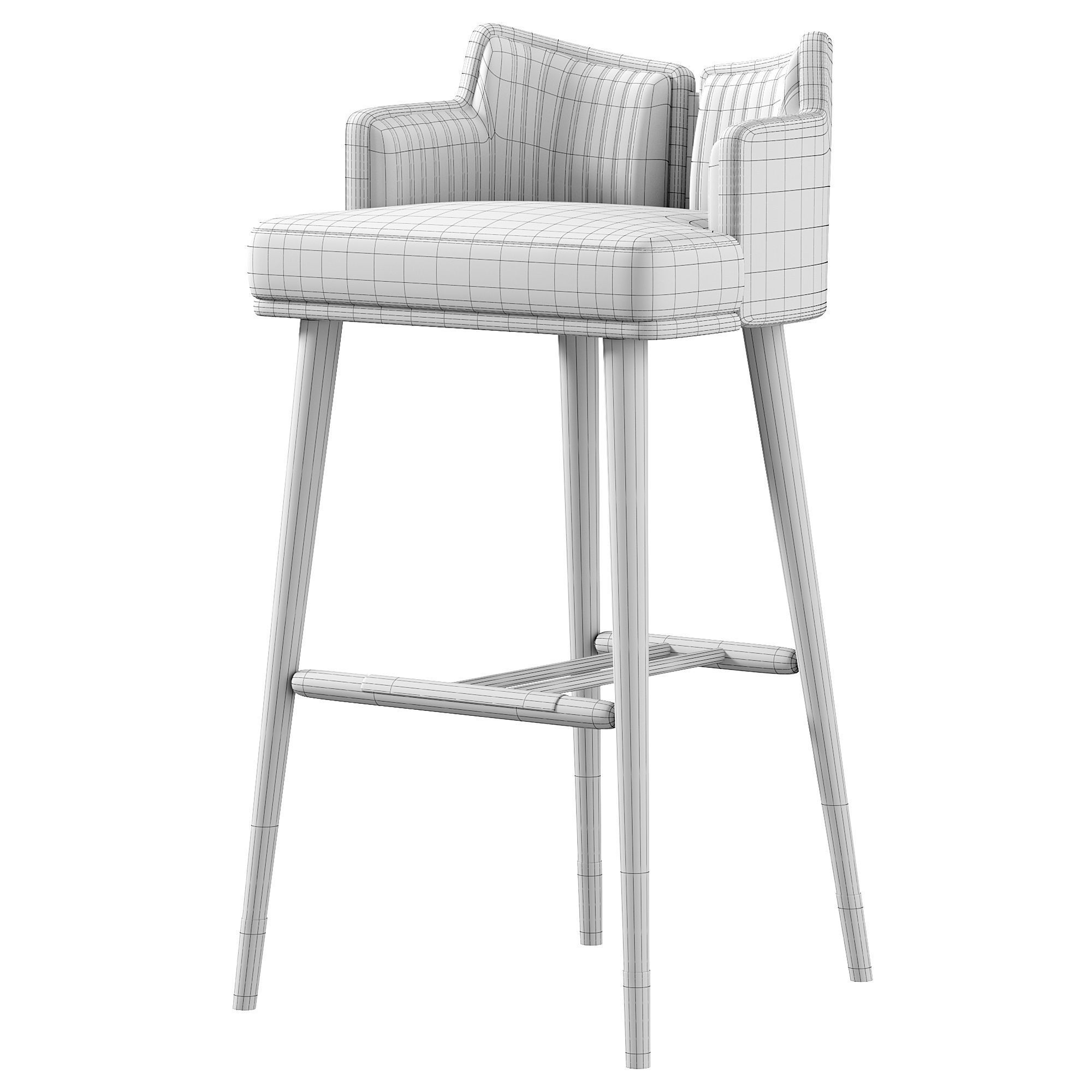 Bar Chair Ervin  3D model_2