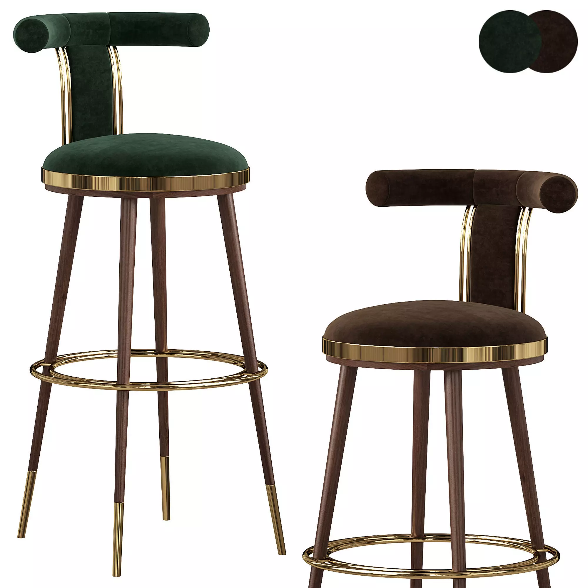 Moris Bar Chair  3D model_0