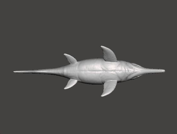 ICHTHYOSAUR REALISTIC FIGURE MINIATURE MODEL DINOSAUR WILDLIFE 3D print model_5