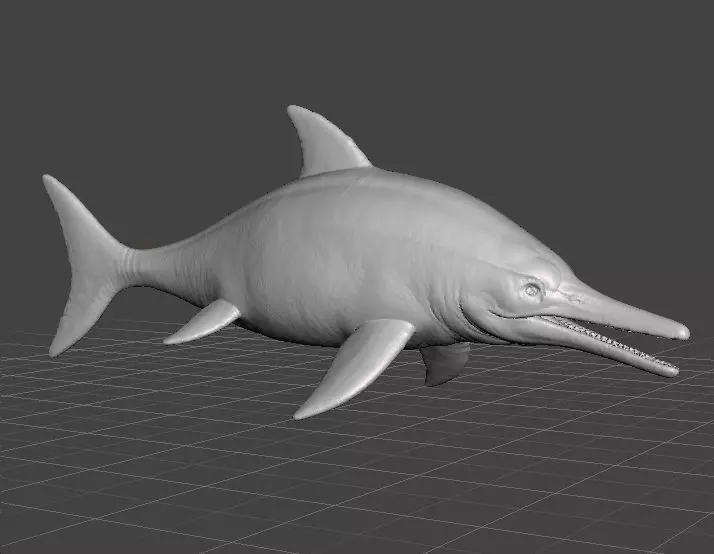 ICHTHYOSAUR REALISTIC FIGURE MINIATURE MODEL DINOSAUR WILDLIFE 3D print model_0