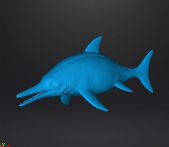 ICHTHYOSAUR REALISTIC FIGURE MINIATURE MODEL DINOSAUR WILDLIFE 3D print model_8