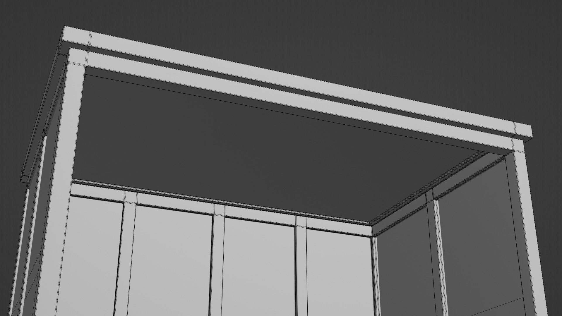 Bus Stop Shelter 1 Low-poly 3D model_13
