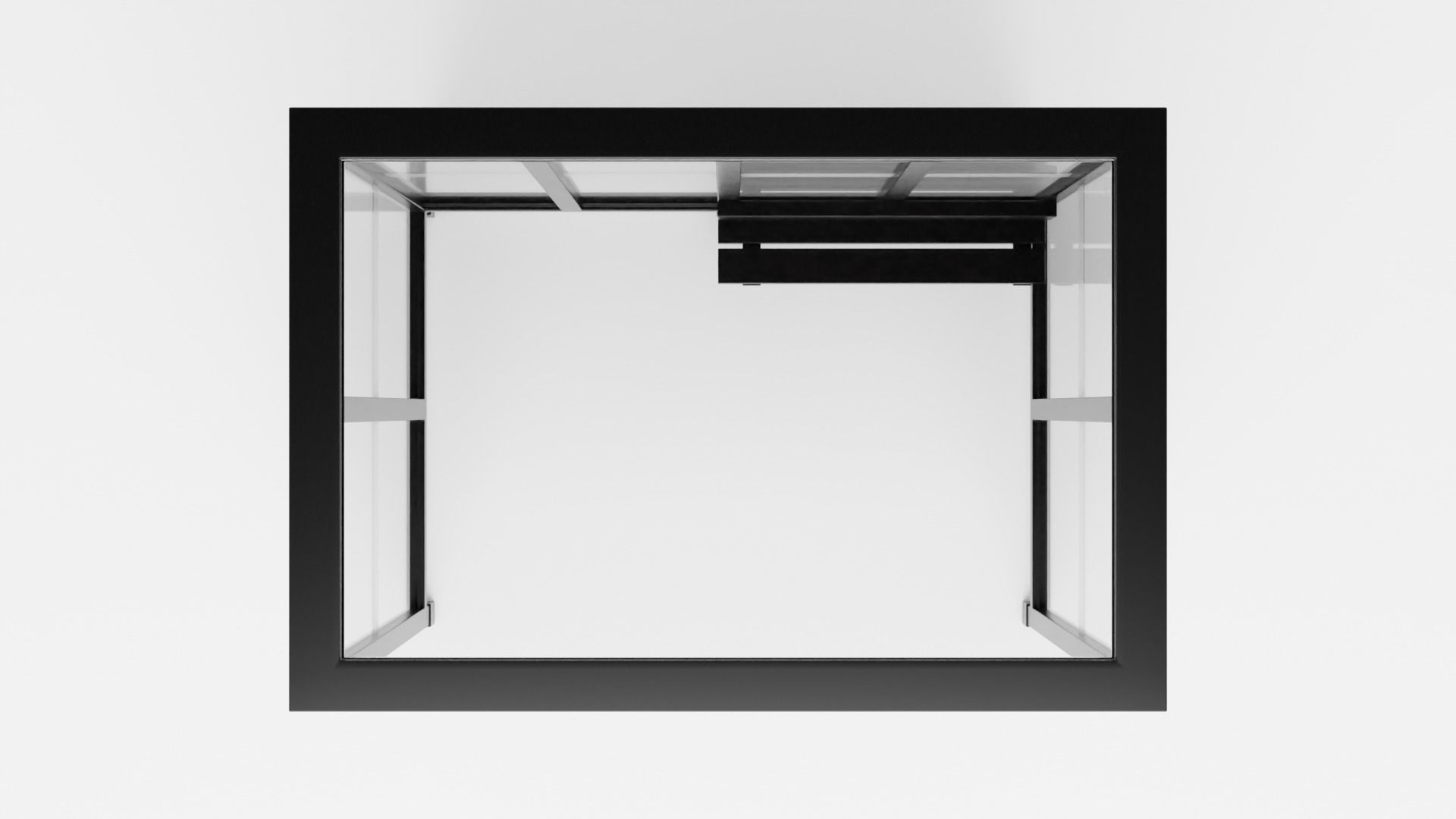 Bus Stop Shelter 1 Low-poly 3D model_8