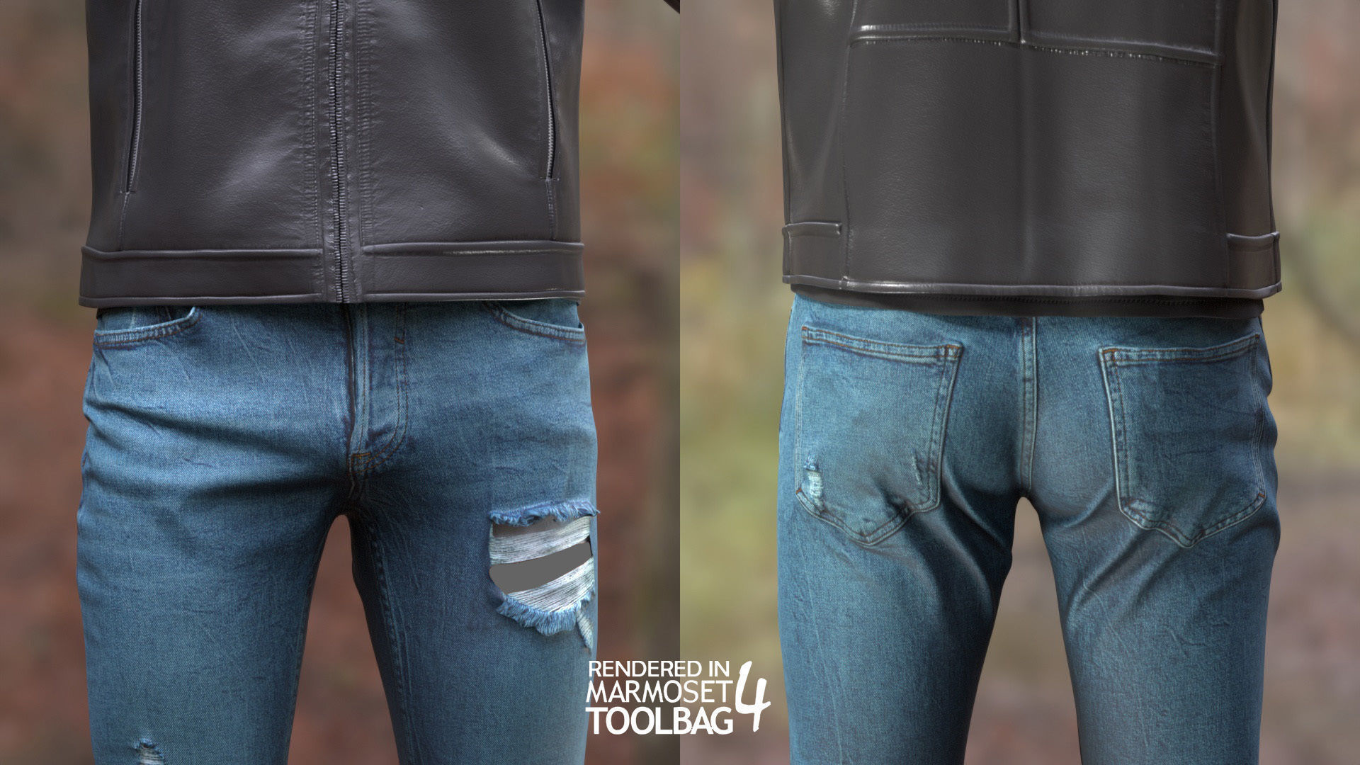 Male Autumn Outfit 10 Low-poly 3D model_9