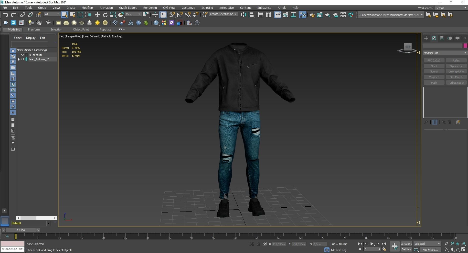 Male Autumn Outfit 10 Low-poly 3D model_4