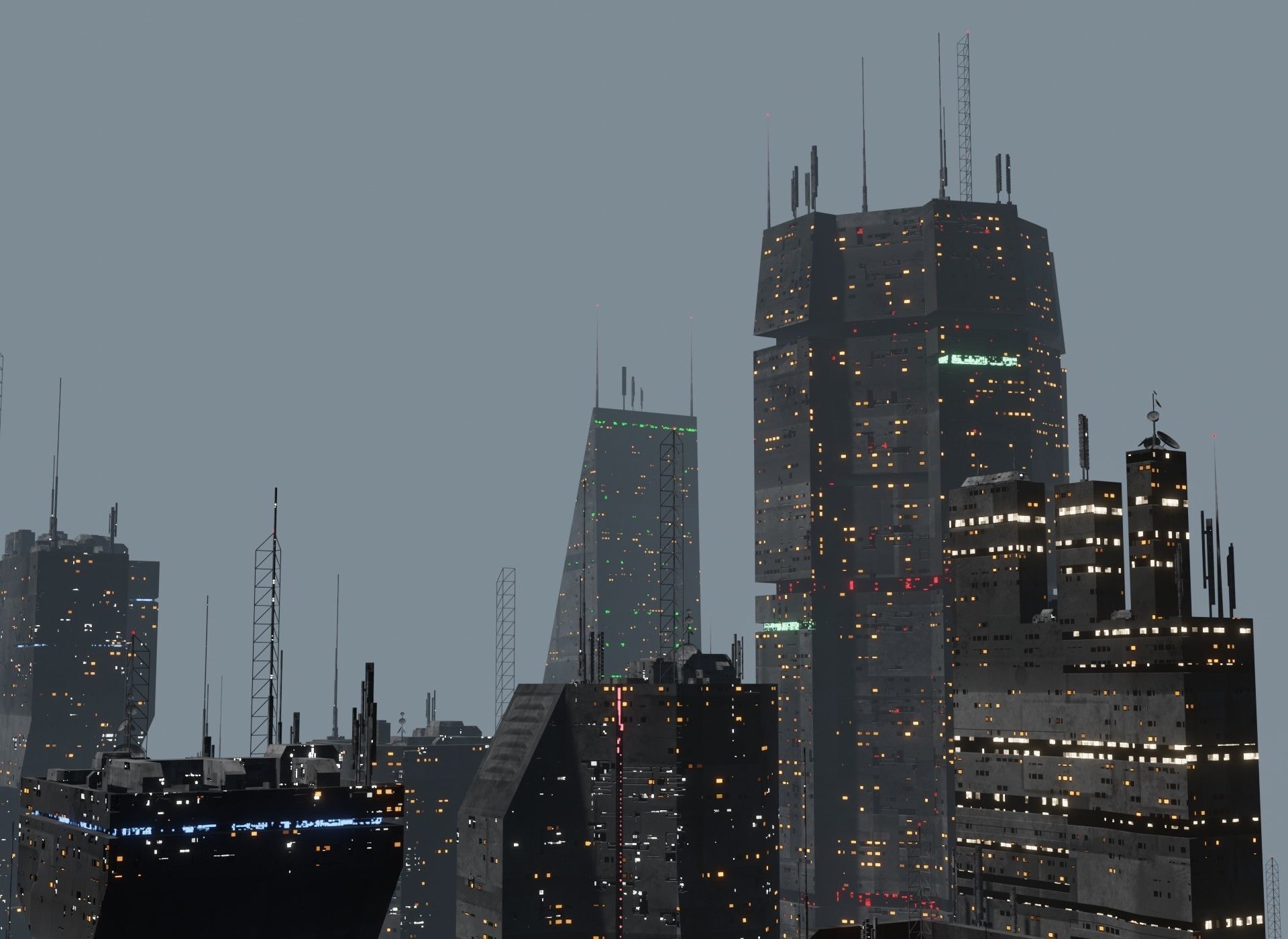 Alien Planet Sci-Fi Fantasy City 3D model_1