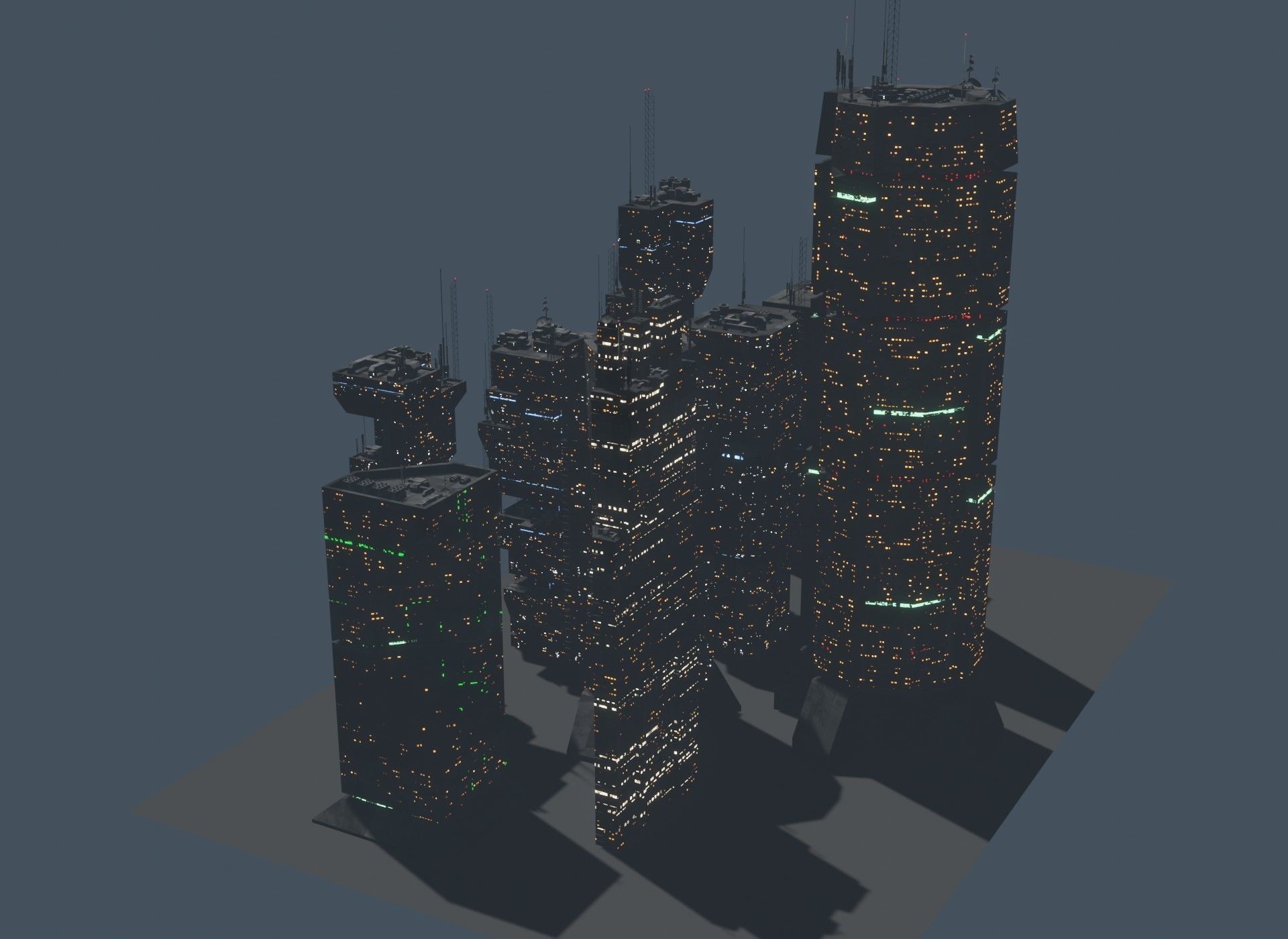 Alien Planet Sci-Fi Fantasy City 3D model_11