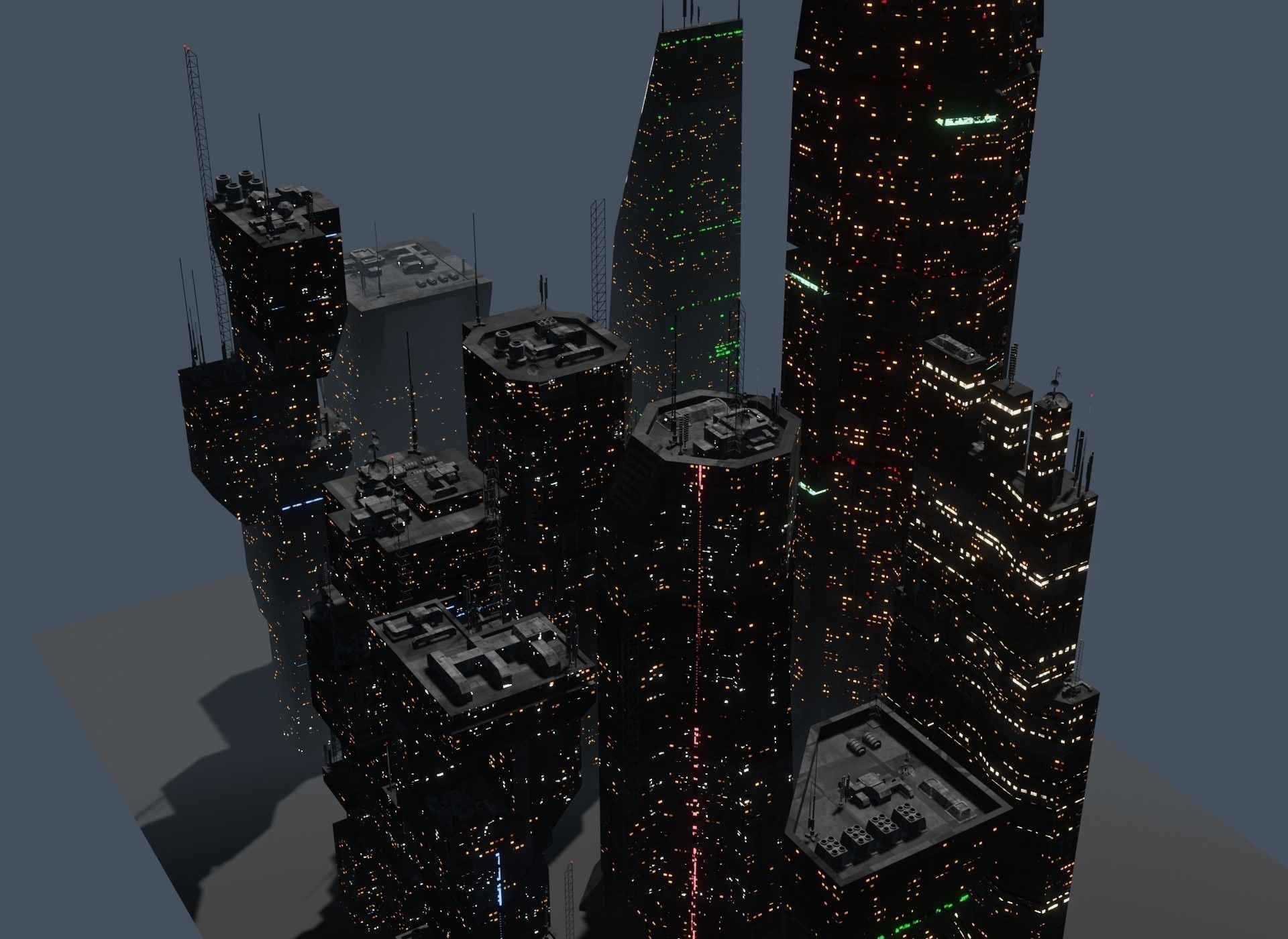 Alien Planet Sci-Fi Fantasy City 3D model_6