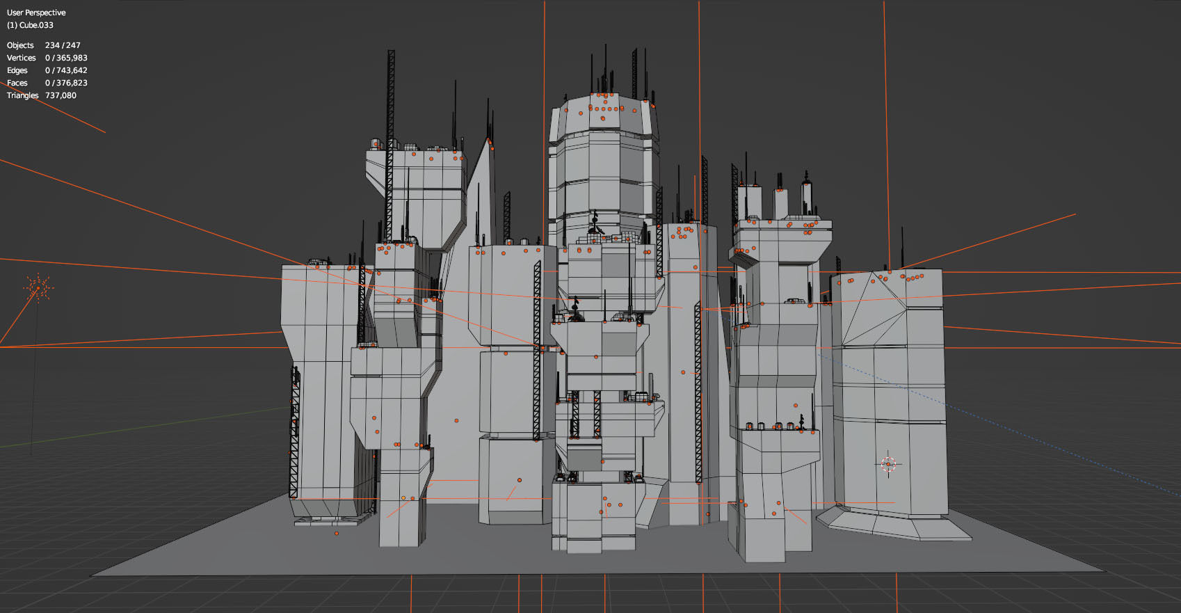 Alien Planet Sci-Fi Fantasy City 3D model_17