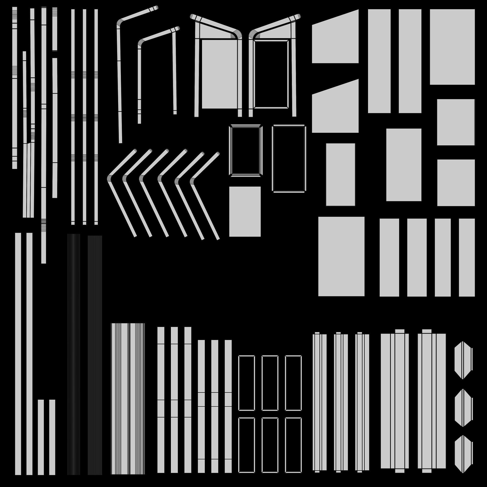 Bus Stop Shelter 3 Low-poly 3D model_13