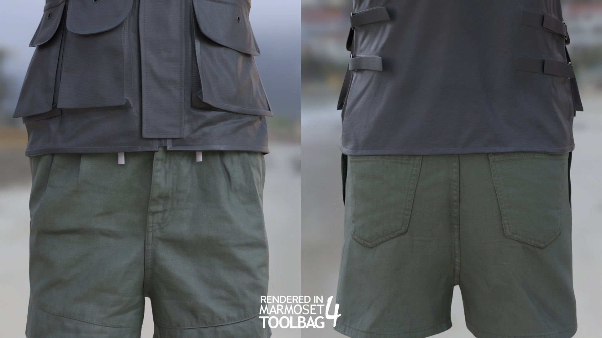 Male Summer Outfit 13 Low-poly 3D model_10