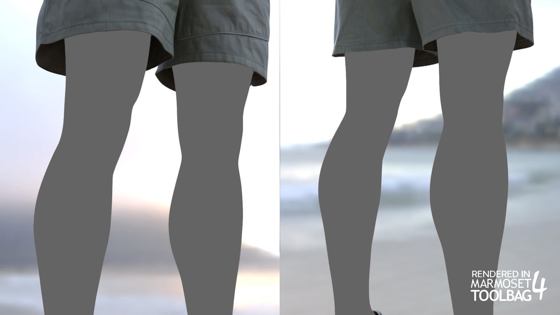 Male Summer Outfit 13 Low-poly 3D model_9