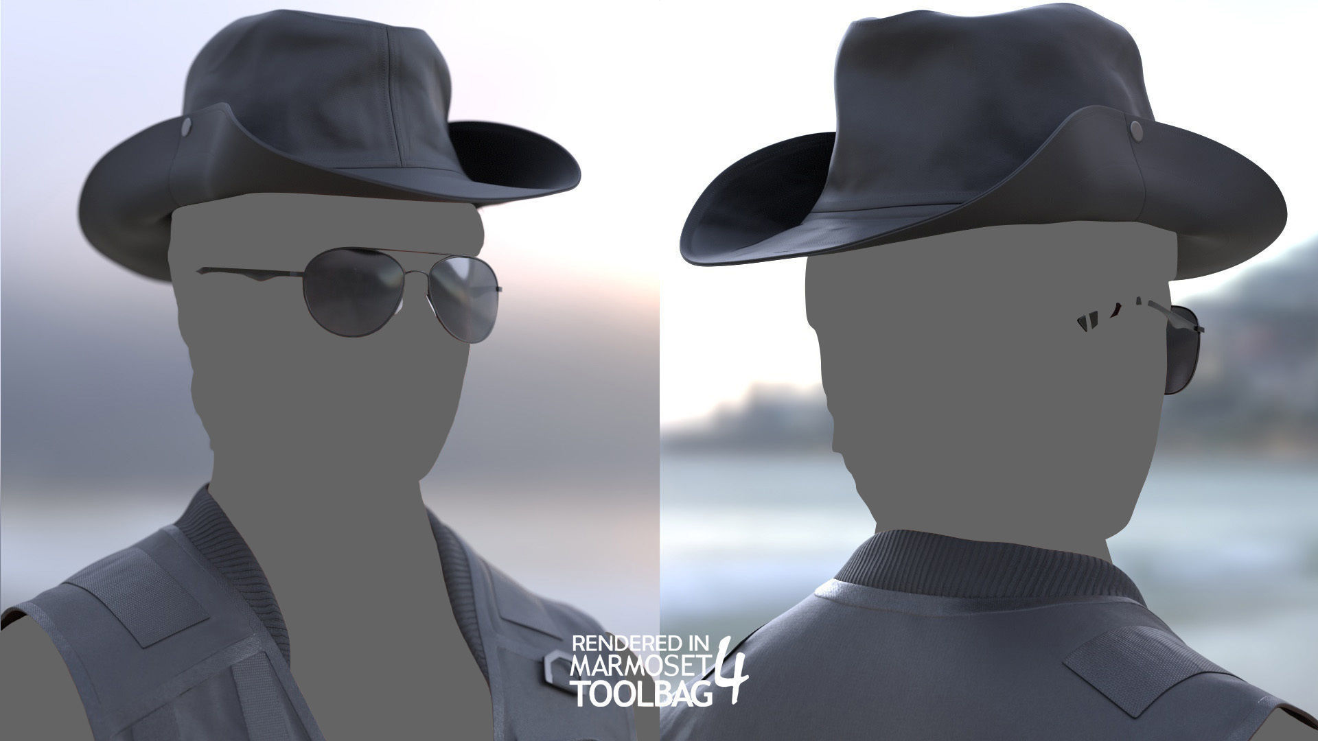 Male Summer Outfit 13 Low-poly 3D model_12