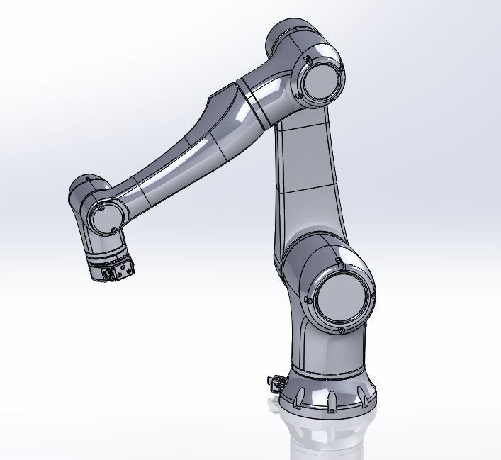 Elfin 10 6 DOF Cobot Low-poly 3D model_2