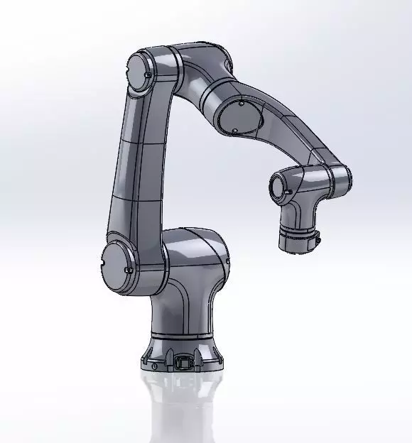 Elfin 10 6 DOF Cobot Low-poly 3D model_0