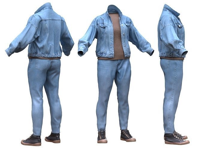 Female Autumn Outfit 8 Low-poly 3D model
