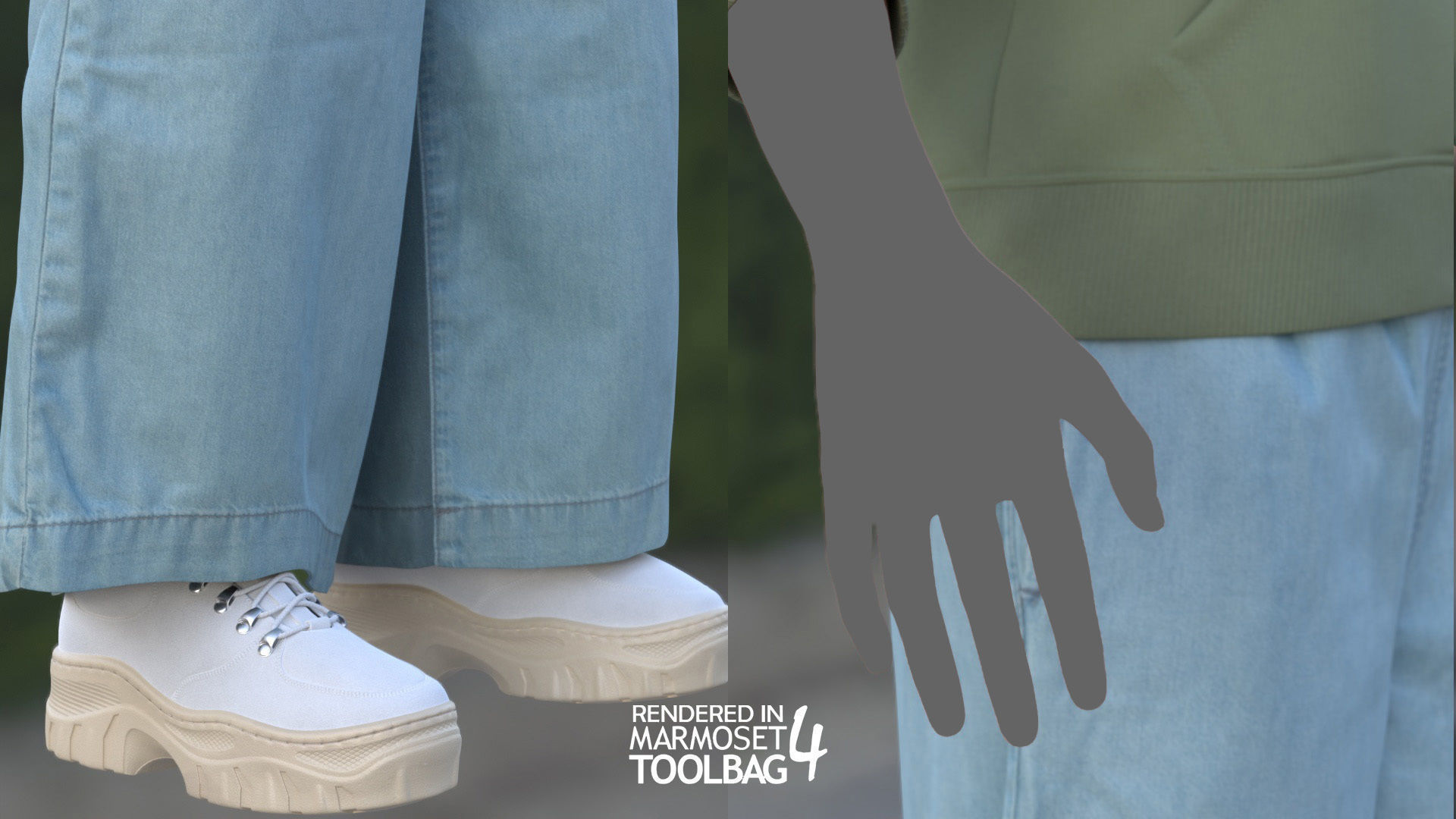 Female Casual Outfit 9 Low-poly 3D model_10