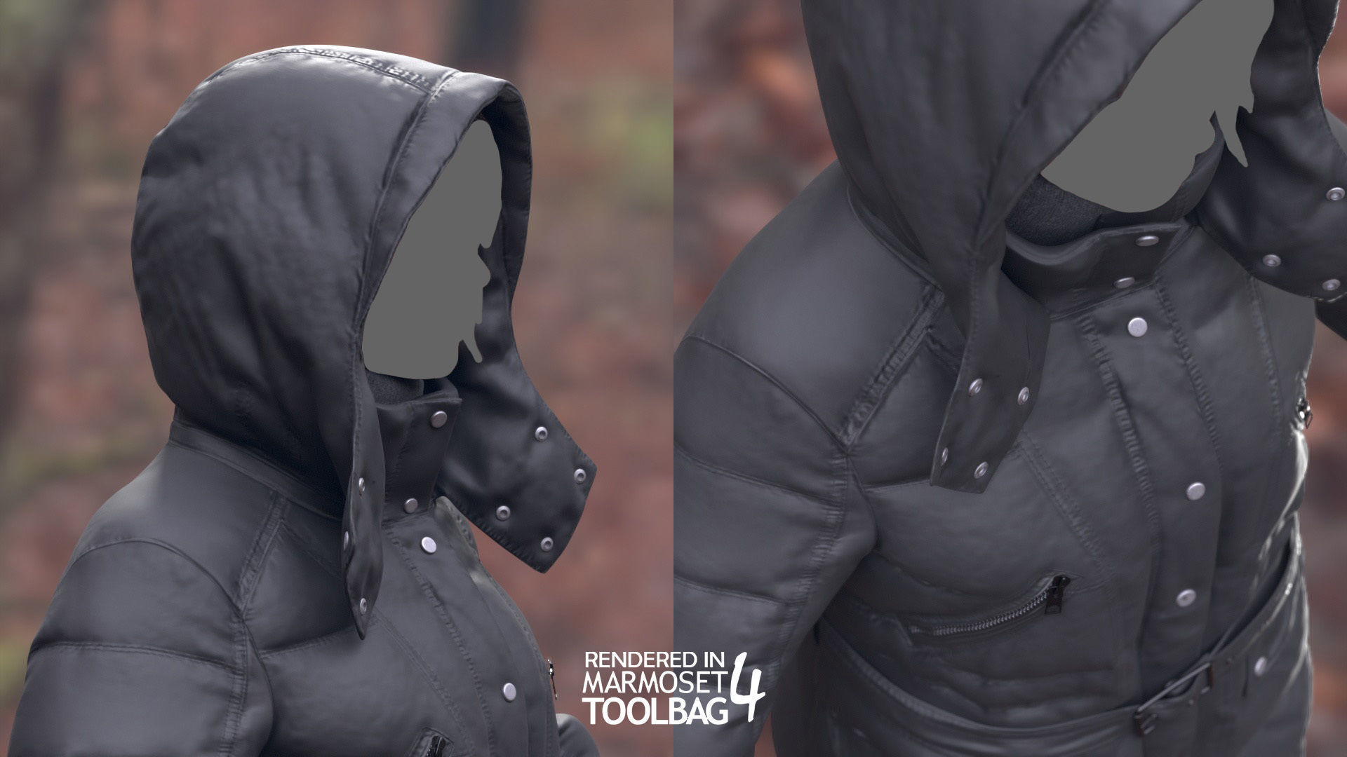 Female Winter Outfit 5 Low-poly 3D model_11