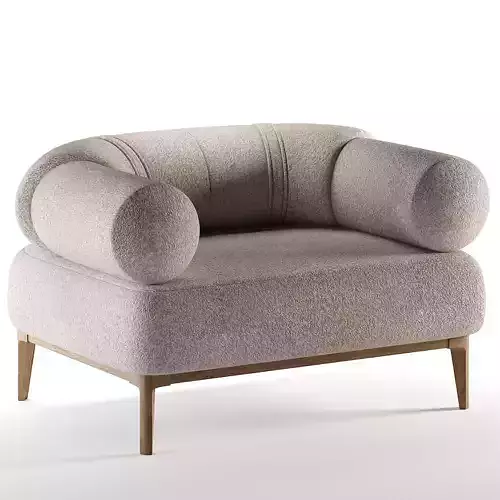 Contemporary Armchair Upholstered 